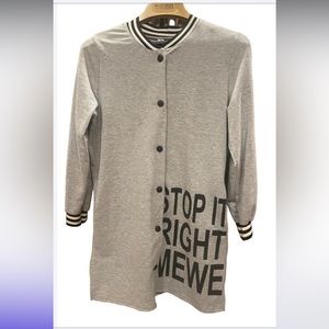 Unique Long Length Jersey Jacket.